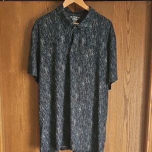 Matix Men's Textured Black and Blue Shirt